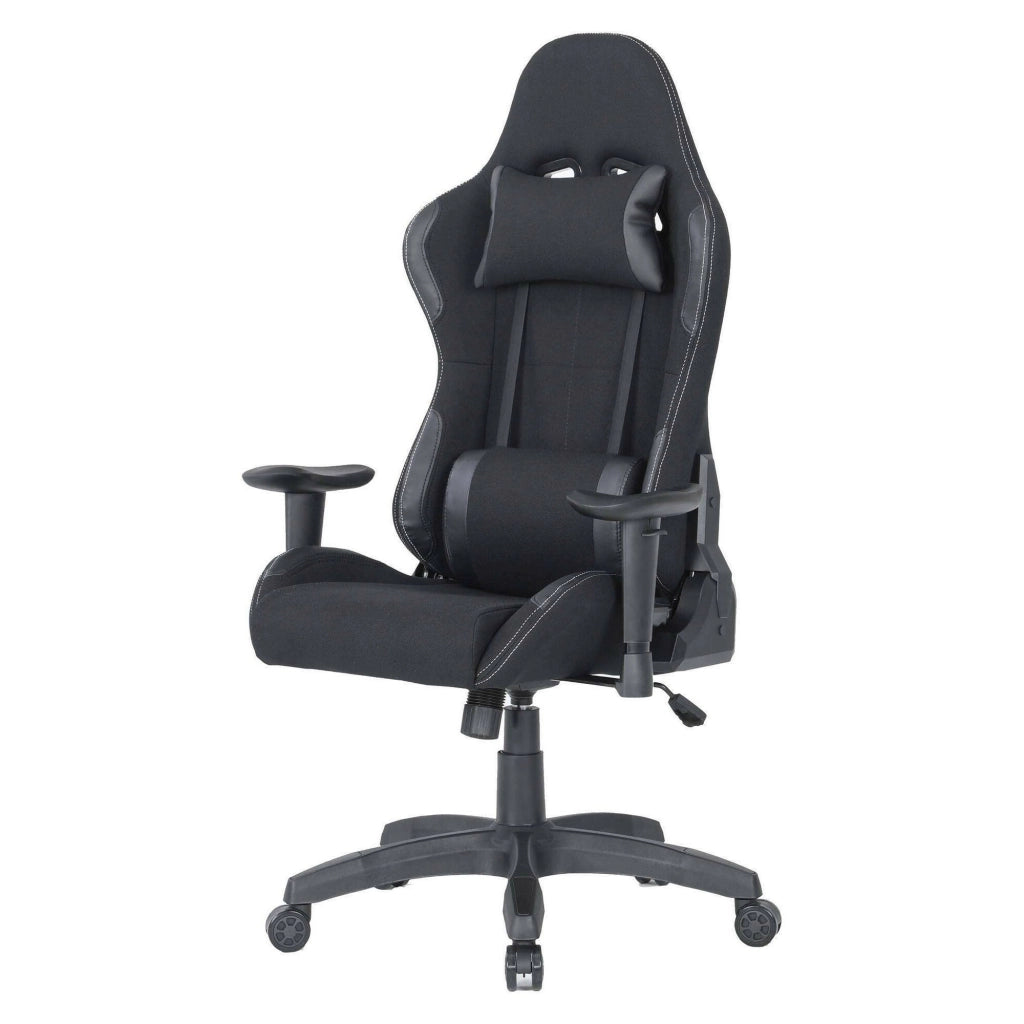 Sedia da gaming Mindy, Poltrona da gaming adulto, Sedia da scrivania, 57x72h124/134 cm, Nero