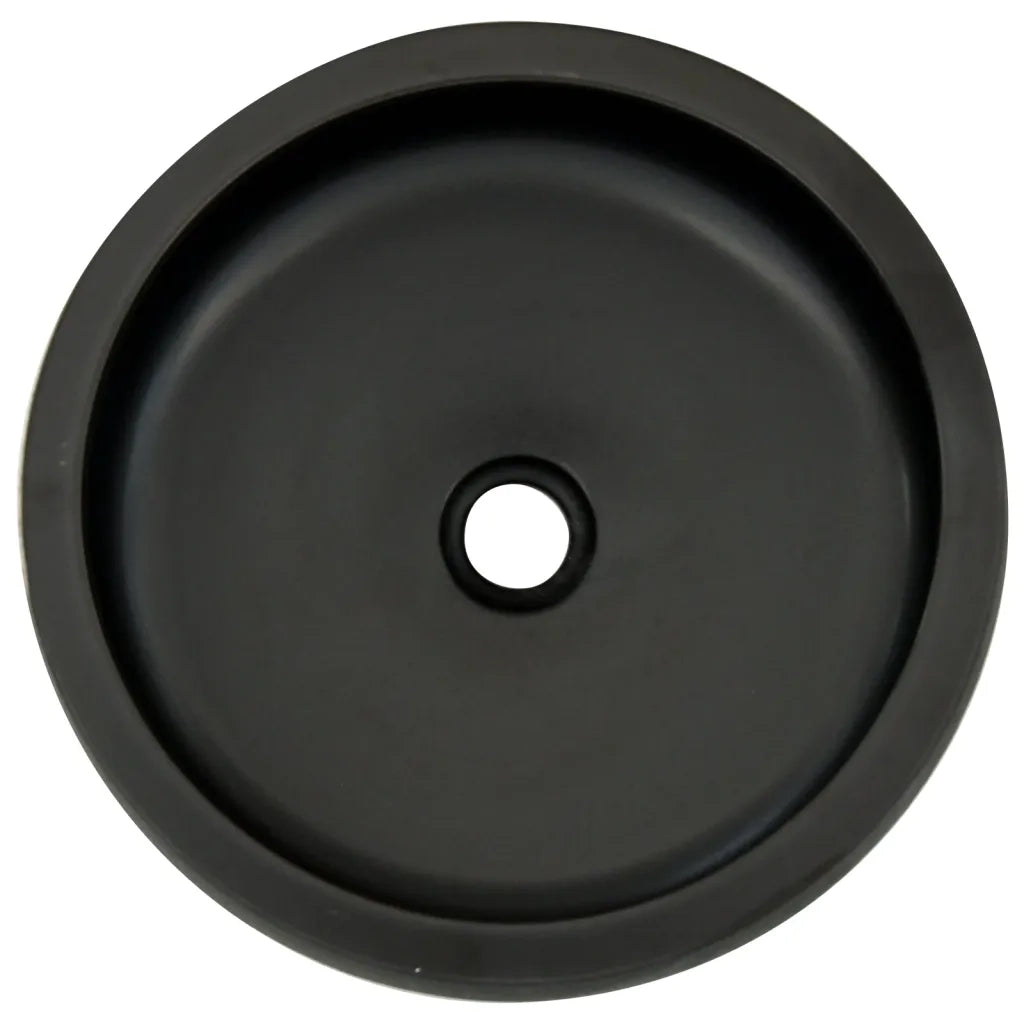 Lavabo da Appoggio Nero e Marrone Rotondo Φ41x14 cm Ceramica 155060