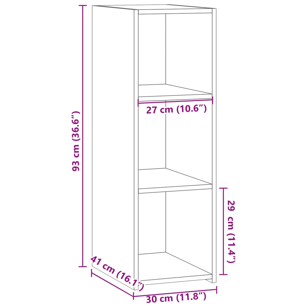 Credenza Rovere Sonoma 30x41x93 cm in Legno Multistrato 846343