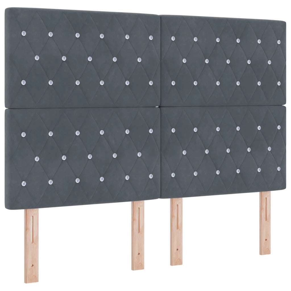 Letto box spring con materasso Grigio Scuro 160 x 200 cm 3455133