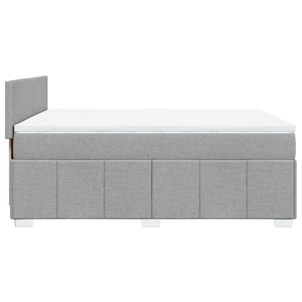 Giroletto a Molle con Materasso Grigio Chiaro 160x200cm Tessuto 3289412