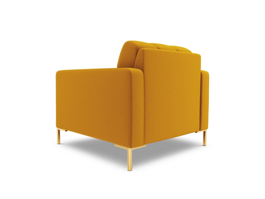 Cosmopolitan Design - Poltrona "Bali" in tessuto strutturato giallo 