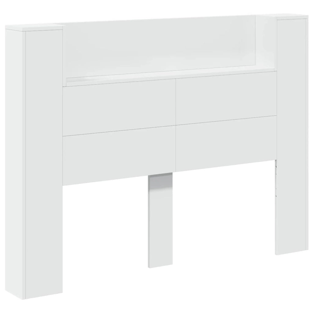 Testiera | Testata Bianco 140 x 16,5 x 103,5 cm Legno multistrato