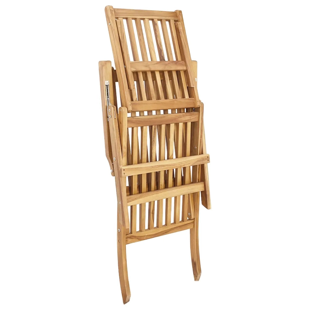 Sedia da Ponte Pieghevole Naturale Legno di teak solido 42030520