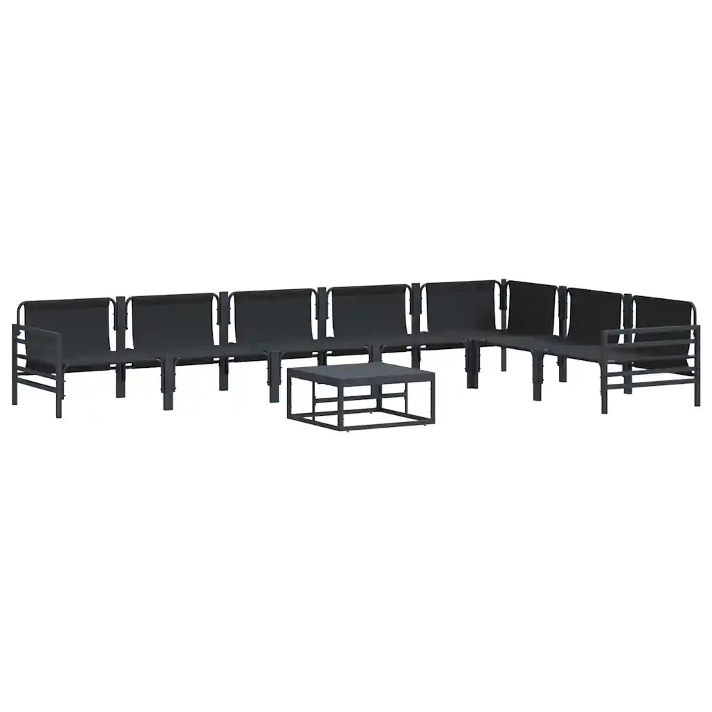 vidaXL Set Divano da Giardino 8 pcs Antracite Acciaio