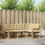 Set di divani da esterno 4 pz Bianco e Beige 3389423