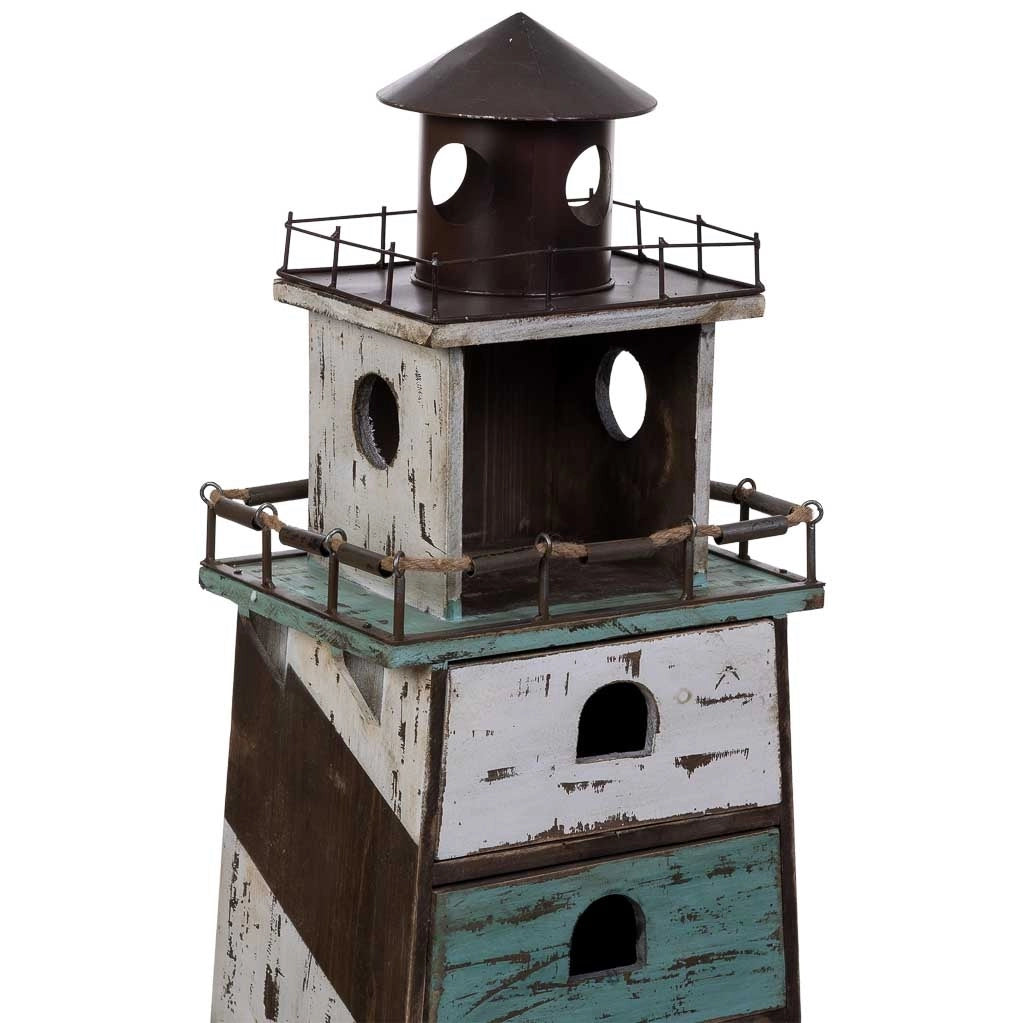 Mensola Lighthouse in legno e metallo marrone 41x27x115h cm