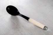 Spazzola per mescolare - 16 x 28 x 134 mm - acciaio inossidabile - nero e crema d'arancia - accessori da cucina