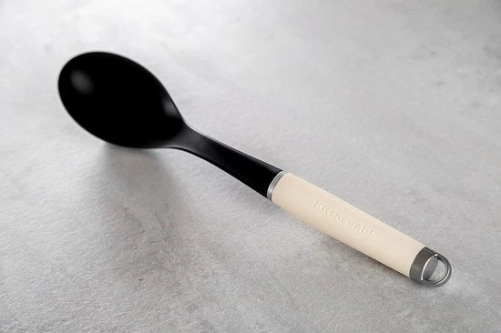 Spazzola per mescolare - 16 x 28 x 134 mm - acciaio inossidabile - nero e crema d'arancia - accessori da cucina