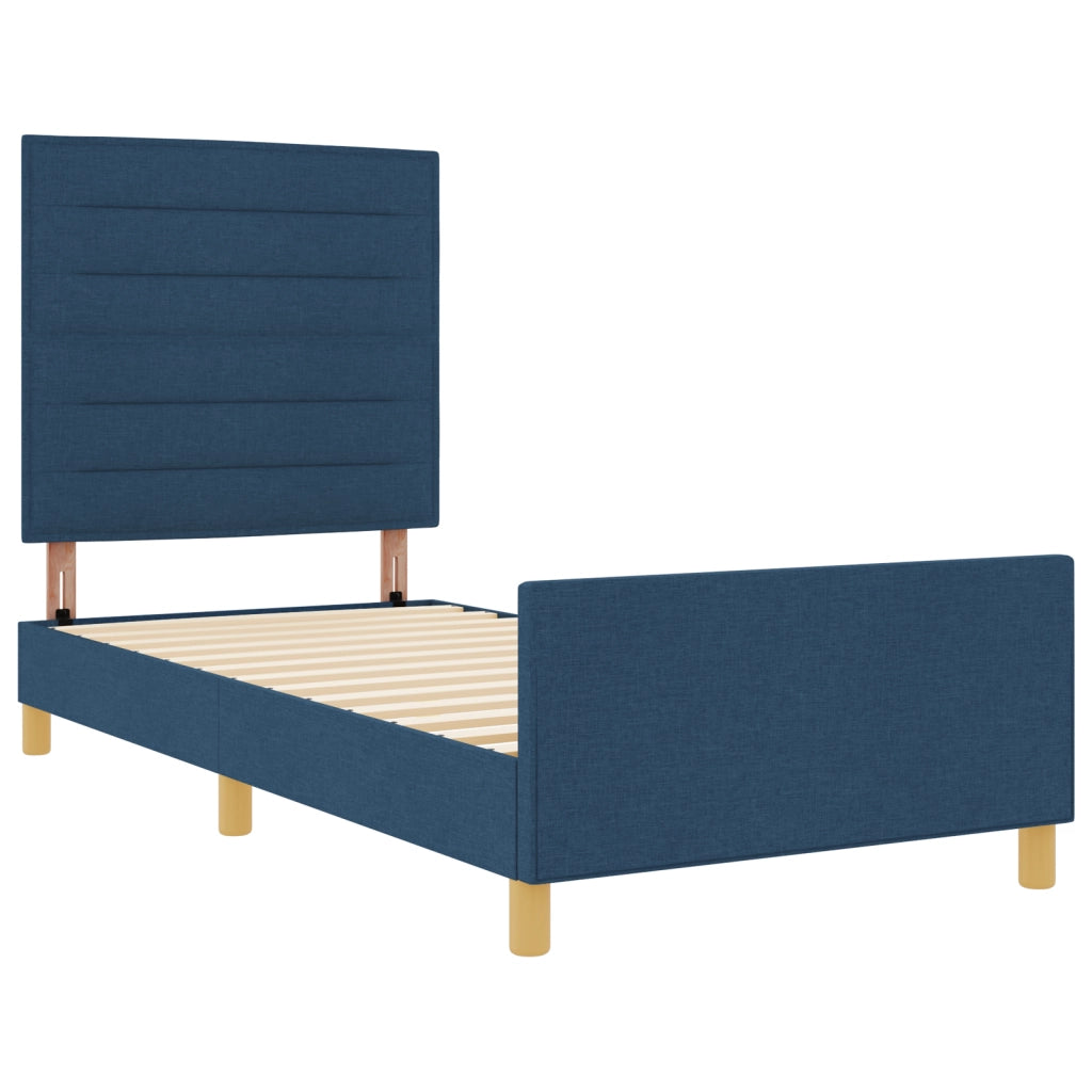 Letto Blu 90x190 cm Tessuto