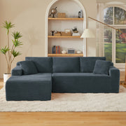 Divano modulare ad angolo a forma di L con schiuma memory e chaise longue oversize