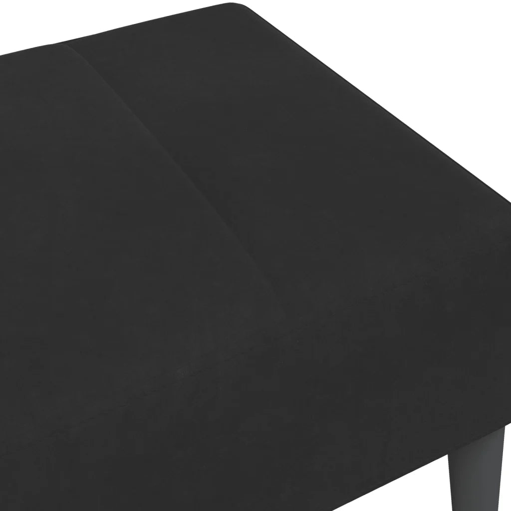 Poggiapiedi Nero 77x55x31 cm in Velluto