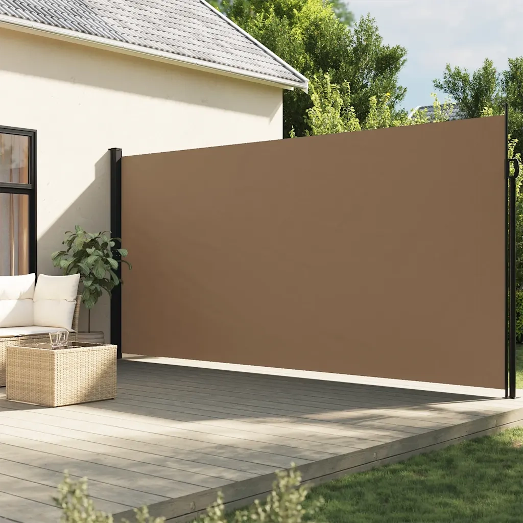 Tenda da Sole Laterale Retrattile Tortora 200x600 cm 4004559