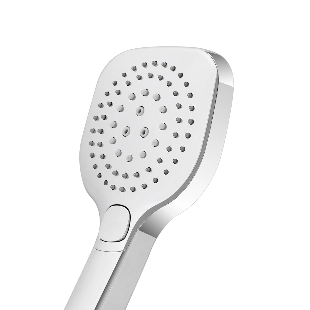 Doccino arrotondato 26 cm con tre tipi di getto cromo in ABS Hidra