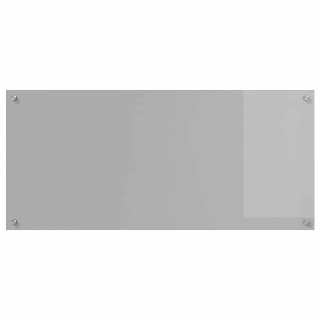 Paraschizzi da cucina moderno ed elegante 110 x 50 cm resistente al calore stile elegante vetro temperato grigio chiaro 02_0058480