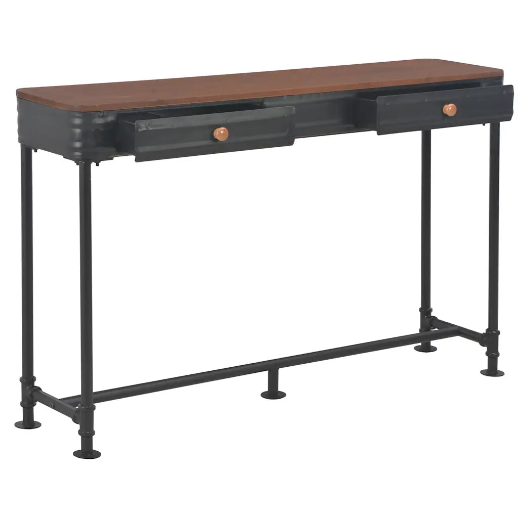 Tavolo Consolle 2 Cassetti 120x30x75 cm in Massello di Abete cod mxl 60851