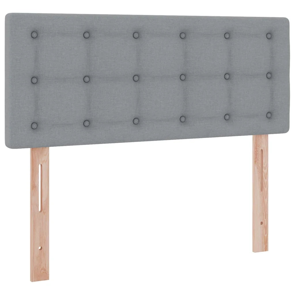 Letto con contenitore e materasso Grigio chiaro 120 x 190 cm