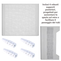 Copri Condizionatore da Esterno Medium 100x54/60x85 cm in Acciaio Zincato Bianco