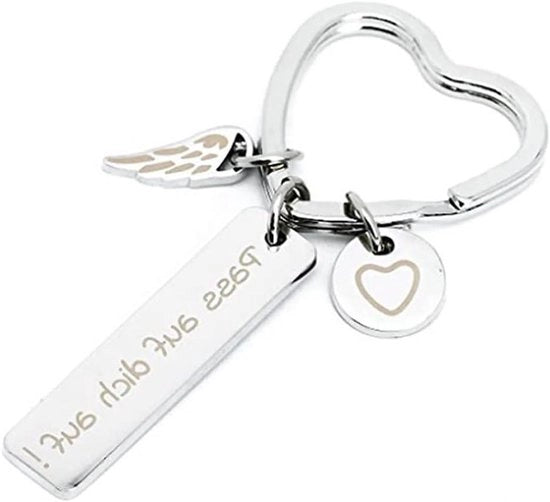 Sostegno per chiavi Protezione angelo della fortuna Sostegno per chiavi donna Regalo di compleanno per migliore amica Natale Capodanno