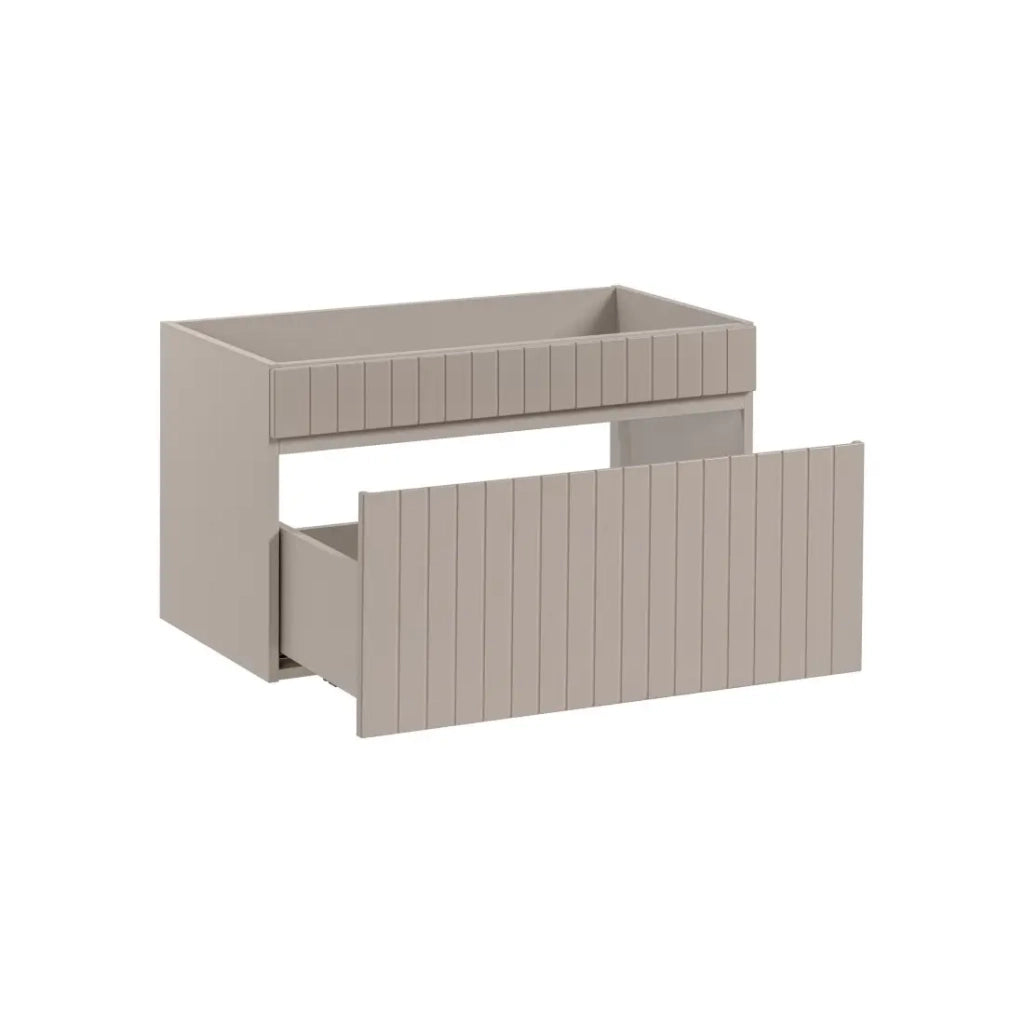 Mobile sottolavabo ICON 80 cm – 1 cassetto – Finitura marrone congo – Mobile sospeso moderno