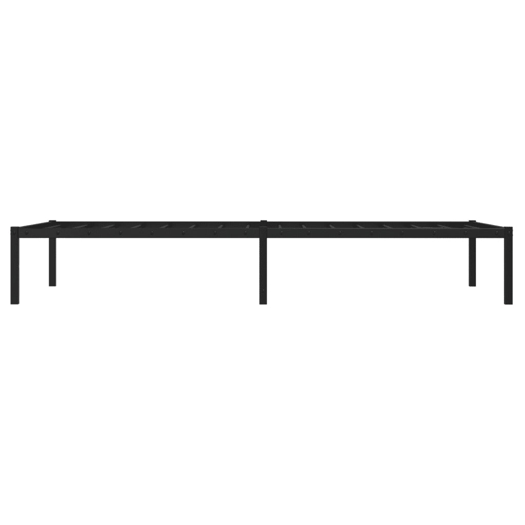 Letto singolo | Letto per adulti | Giroletto in Metallo Nero 90x200 cm