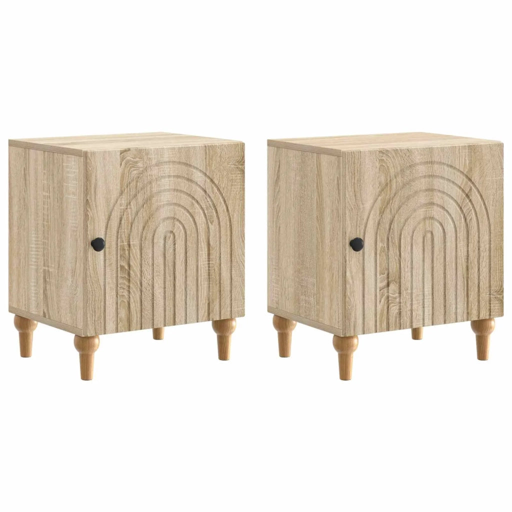 Armadio da Notte 2 pcs Rovere Sonoma 43 x 34,5 x 50 cm