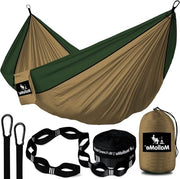 Hammock Portatile per Camping con Cinture per Bambini - Doppio Hammock per Uso Esterno - Adatto per 2 Persone