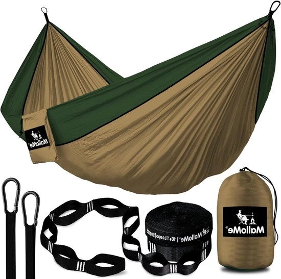 Hammock Portatile per Camping con Cinture per Bambini - Doppio Hammock per Uso Esterno - Adatto per 2 Persone
