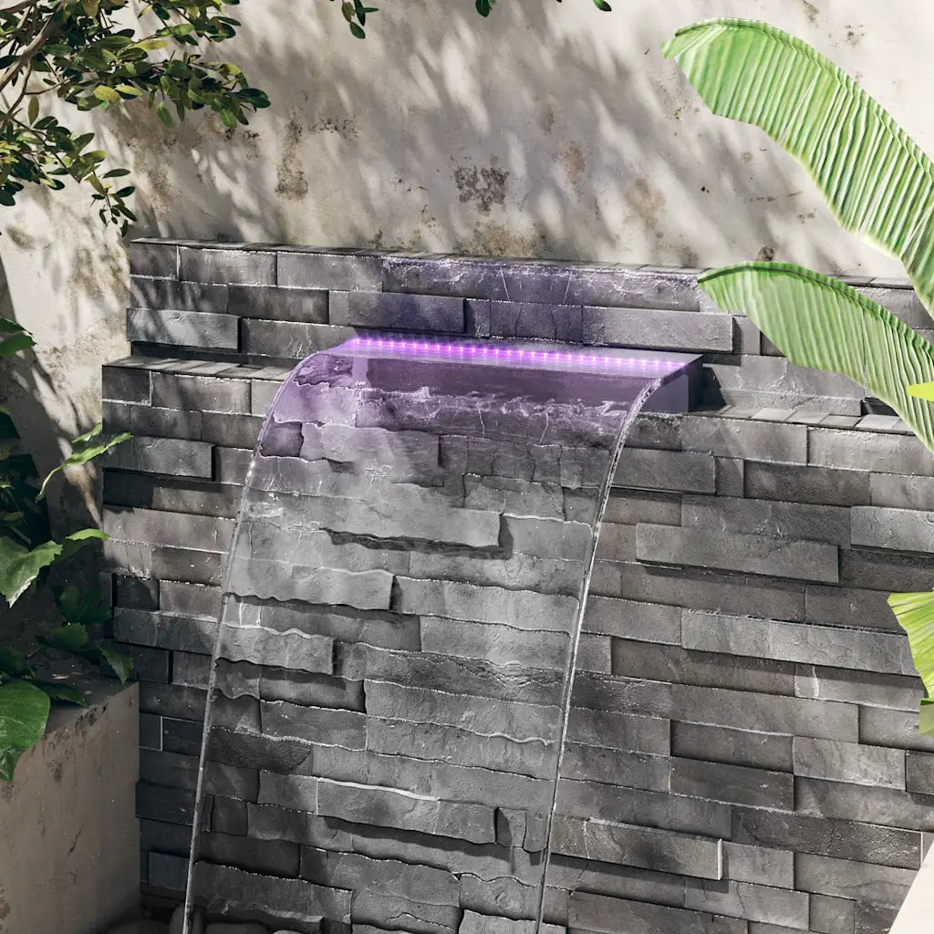Sfioratore a Cascata con LED RGB Acrilico 60 cm CFW6182558