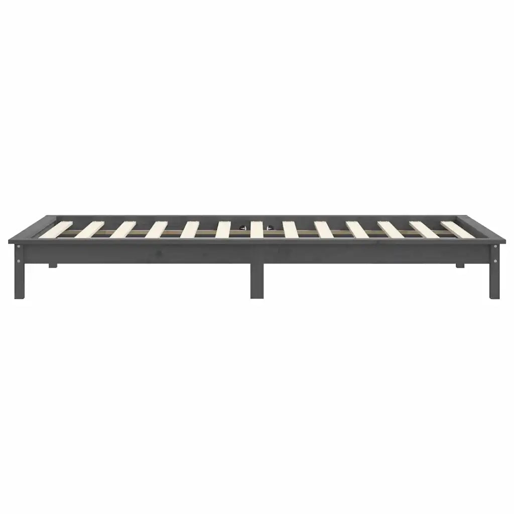 Giroletto Grigio 90x200 cm in Legno Massello di Pino cod mxl 61823