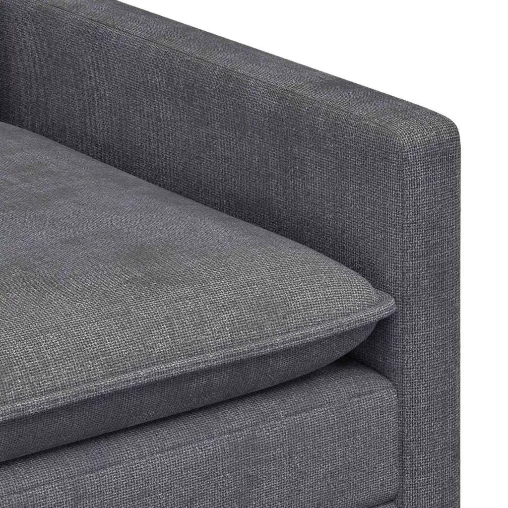 Set di divani 2 pcs Grigio Scuro Poliestere