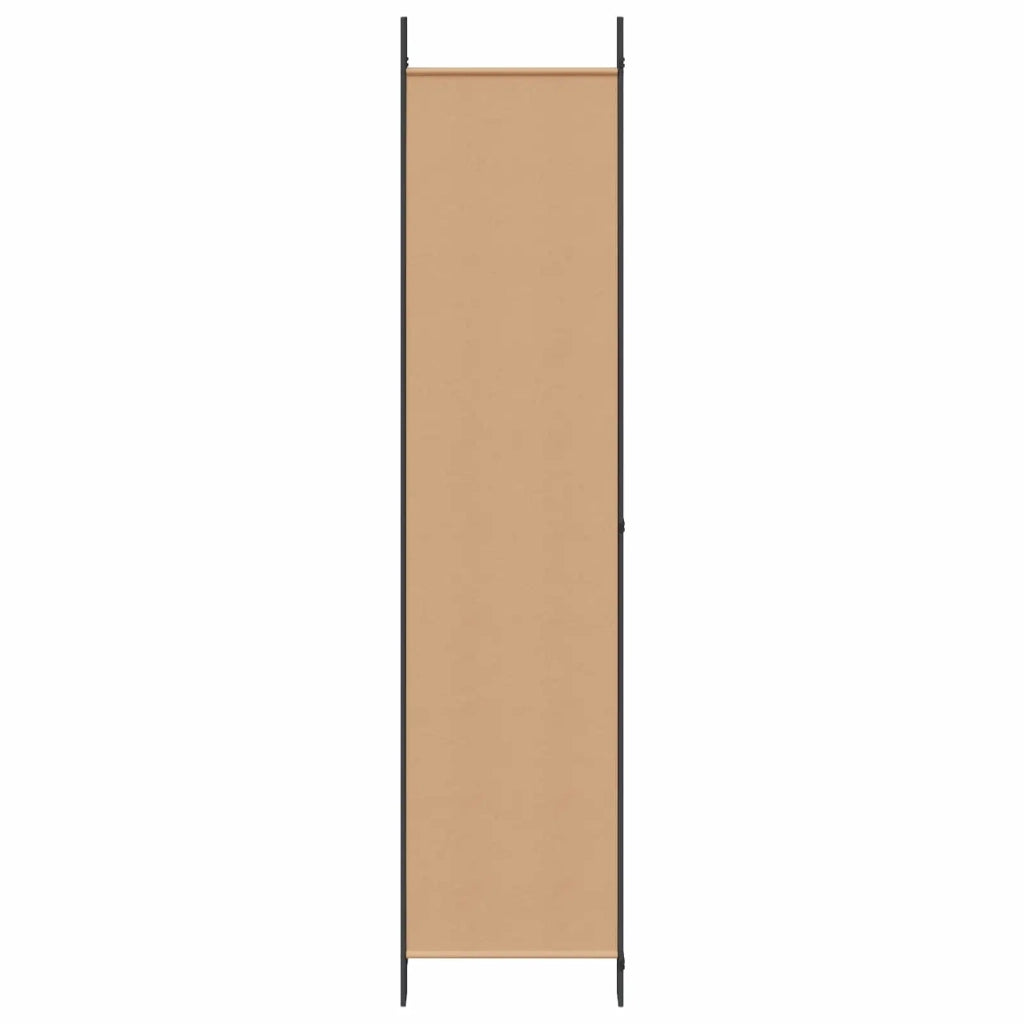 Paravento a 5 Pannelli Beige 250 x 220 cm Tessuto 42039213