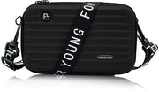 Mini borsa da viaggio per donna, borsa portatile per cosmetici, borsa impermeabile con cinturino a spalla, per oggetti personali e accessori (nero)
