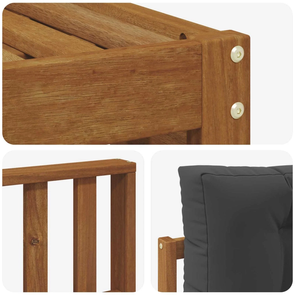 Set di divani da esterno con cuscino 8 pcs Naturale e Antracite 3373932