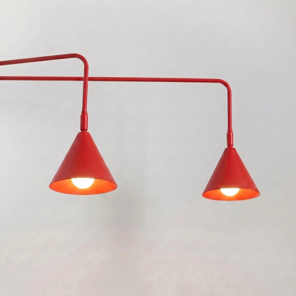 Applique NOX 2 rosso con interruttore