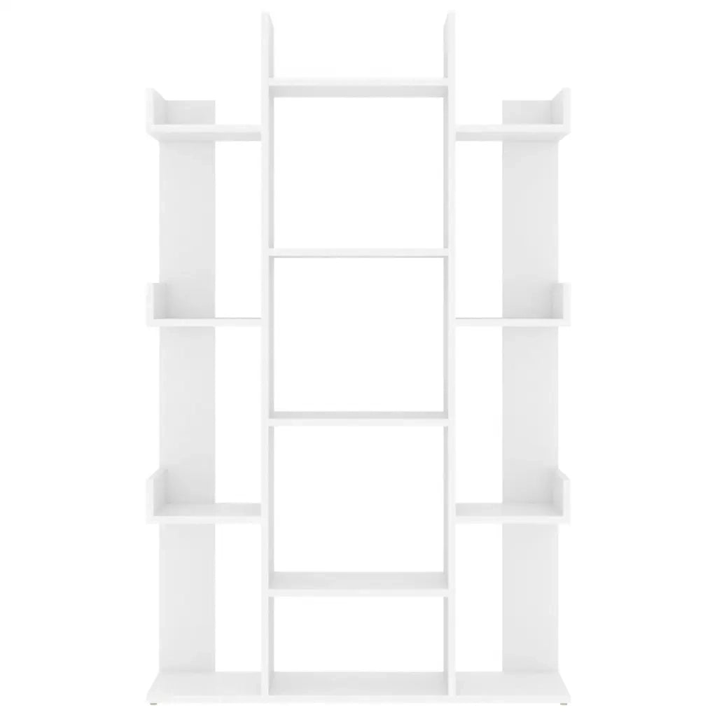 Libreria-Scaffale per Libri-Mobile di Stoccaggio Bianca 86x25,5x140 cm in Legno Multistrato