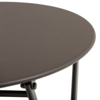 EasyComfort Tavolino con Sedie Pieghevoli in Acciaio Marrone, per Balcone, Terrazzo, Giardino