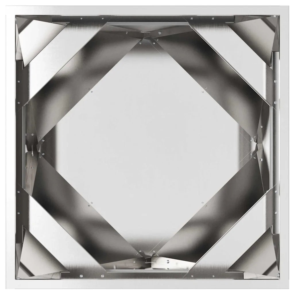 Fioriera 2 pz-Set di 2 Vaso-Contenitore per Piante Argento 50 x 50 x 50 cm Acciaio inossidabile