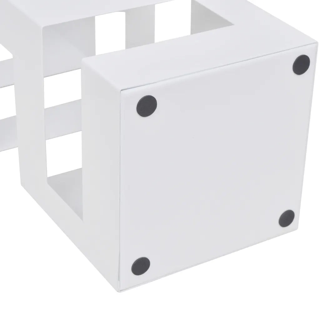 Portaombrelli Bastoni Passeggio Quadrato Acciaio 48,5 cm Bianco 242470