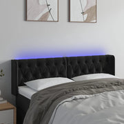 Testiera a LED-Testata con LED Nera 147x16x78/88 cm in Velluto 615518