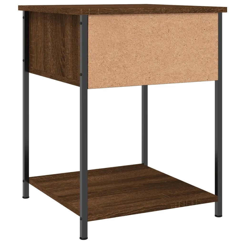 Comodino | Armadio da Notte | Mobiletto da notte Marrone Fumo 44x45x58 cm in Legno Multistrato