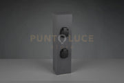 COLONNINA 4 PRESE SCHUKO DA ESTERNO FUSIONE ALLUMINIO ANTRACITE IP44 H.40CM