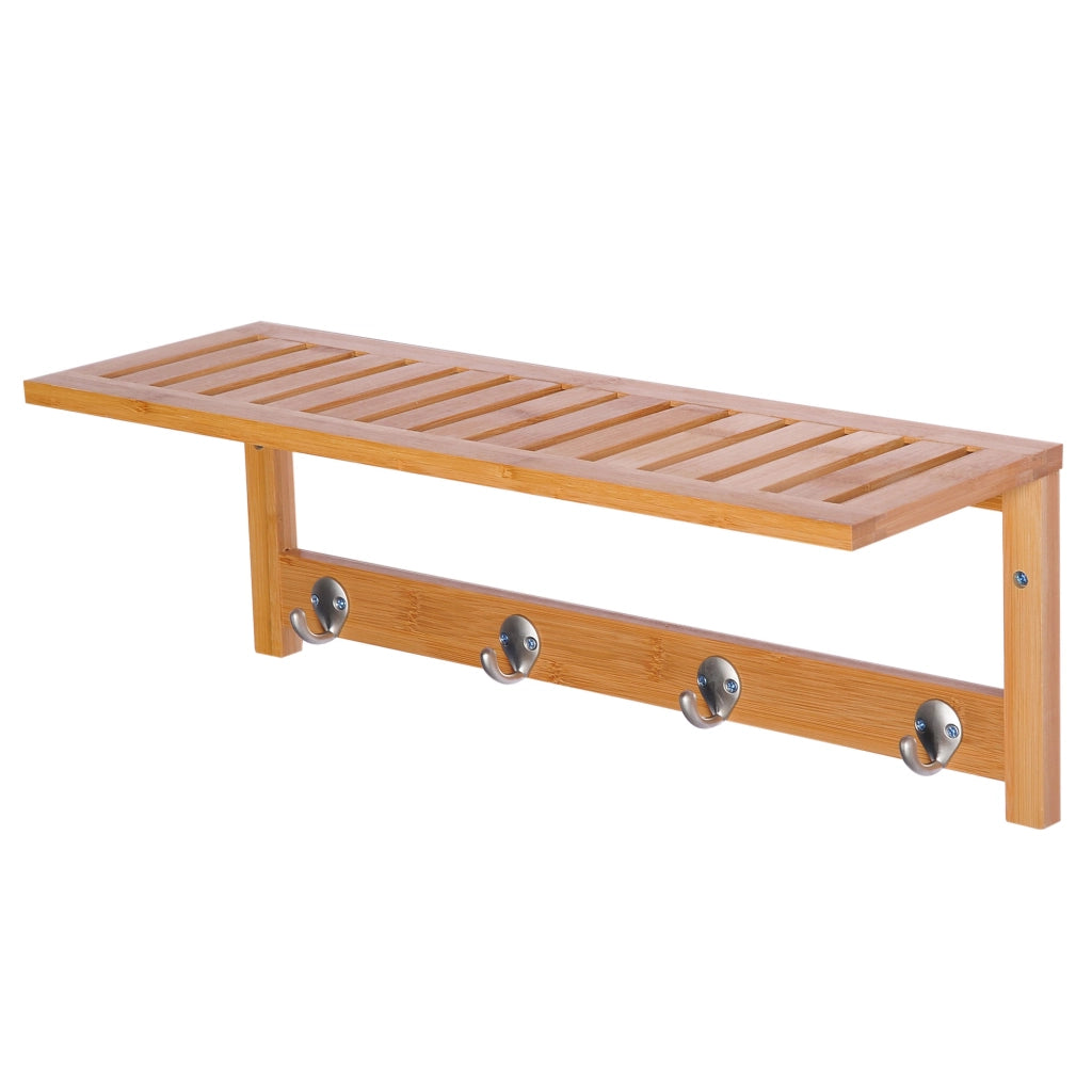 Appendiabiti a Parete con Ripiano in Bamb¨´ ¨C zephmum ¨C 50x16x17.5cm