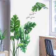 Decorazione per parete tropicale con foglie di palma - Foglie di pianta verde - Sticker per parete self-adesivo per soggiorno camera da letto ufficio.