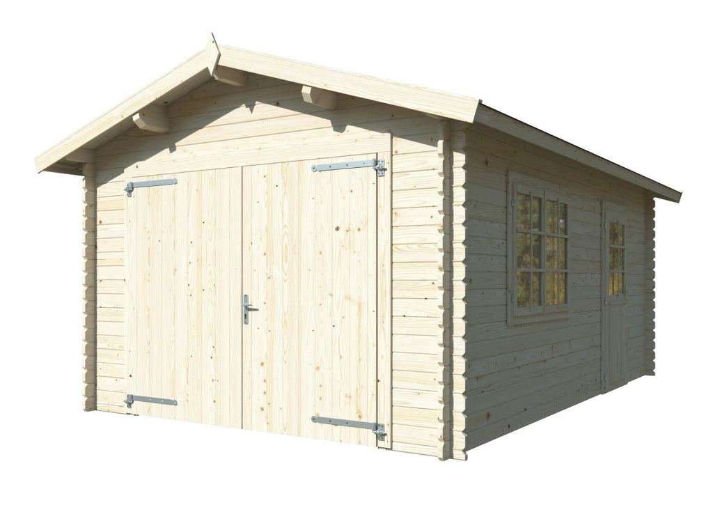 Garage in legno non trattato Tony 350X520