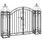 Cancello Ornamentale da Giardino Ferro Battuto 22x20,5x100 cm 49419