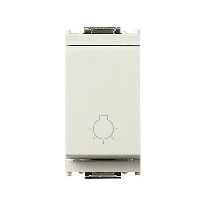 16081.B Pulsante con Simbolo Luce Bianco 1P No 10A Idea