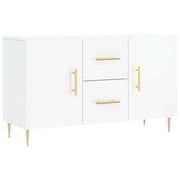 Buffet credenza cassettiera armadio mobile contenitore organizer per cucina soggiorno finitura lucida 100 x 36 x 60 cm legno ingegnerizzato bianco 02_0030553