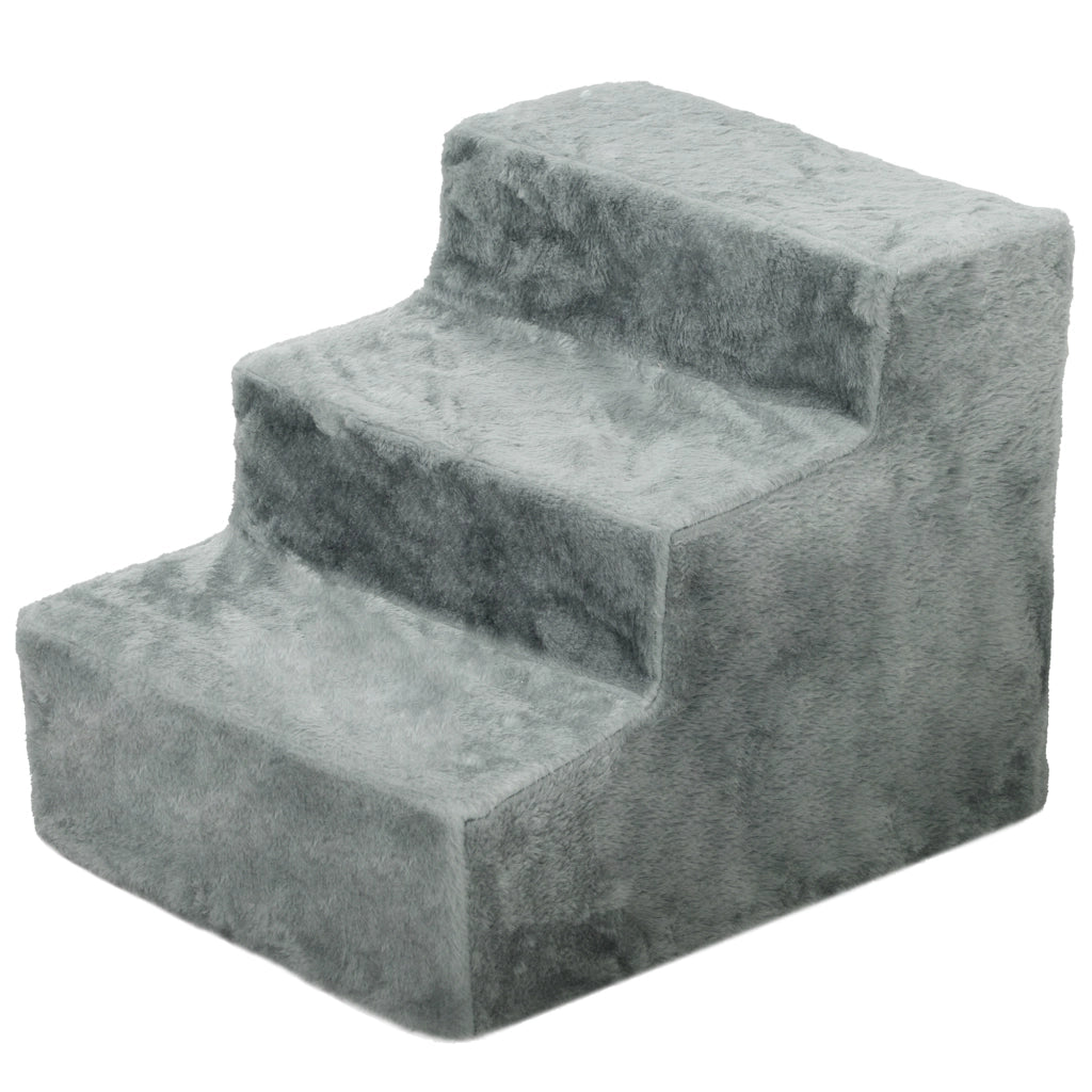 Scala 3 Gradini per Cani e Gatti ¨C zephmum ¨C Grigio Chiaro 46x35x35 cm