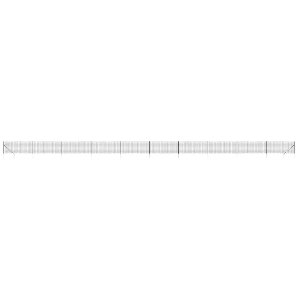 Recinzione Metallica con Picchetti Ancoraggio Antracite 1x25 m 154249